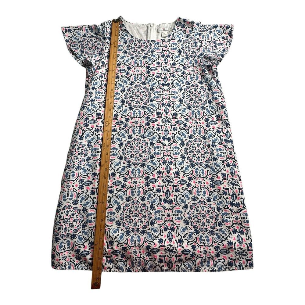 Vineyard Vines‎ Women's Flutter Sleeve Linen Blend Shift Dress - Size M Lined - Picture 8 of 13